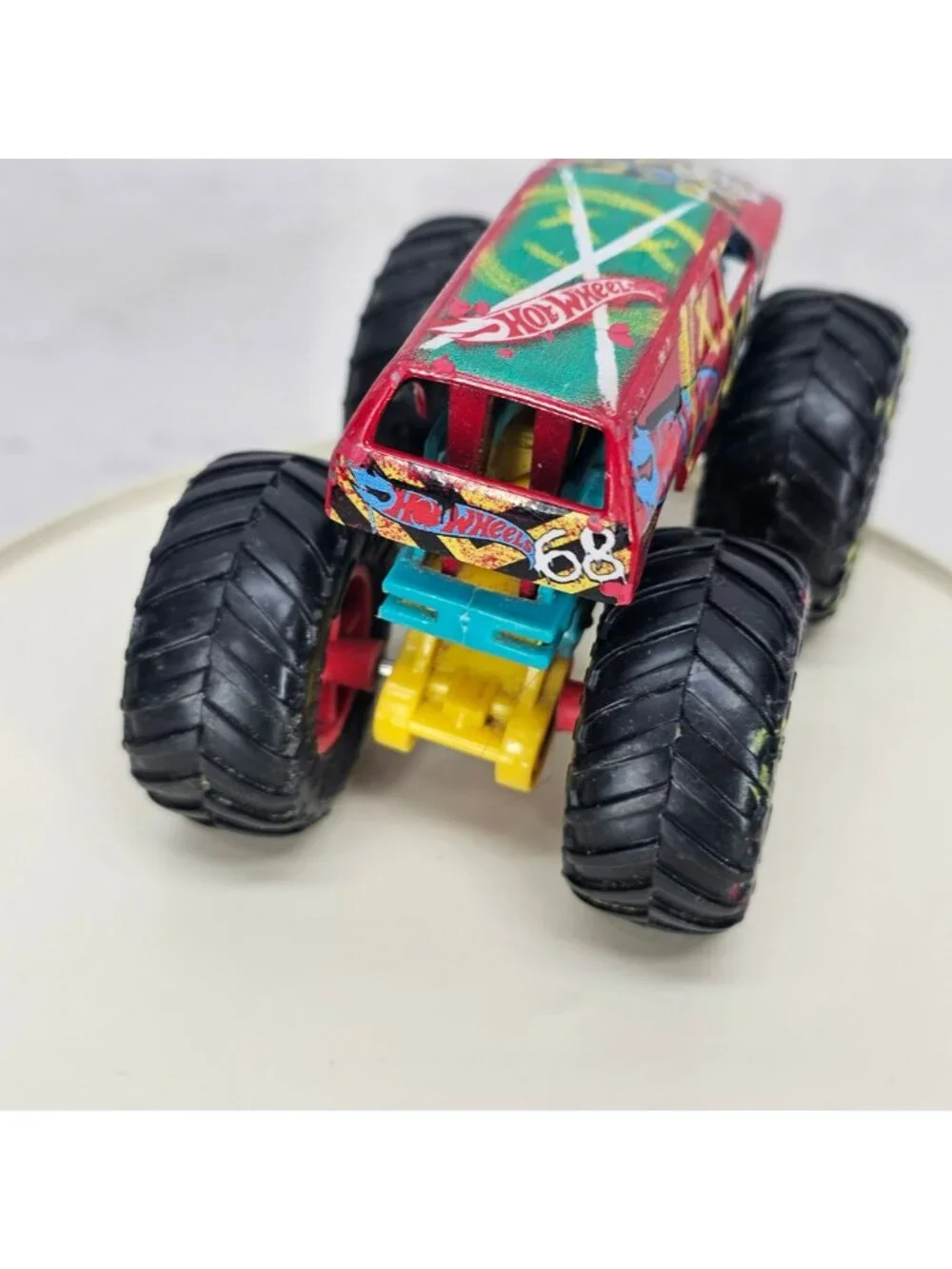 Hot Wheels Monster Truck Graffiti Design Die-Cast Toy 68 Red/Multicolor